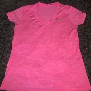 Pink Under Armor V-neck T-shirt